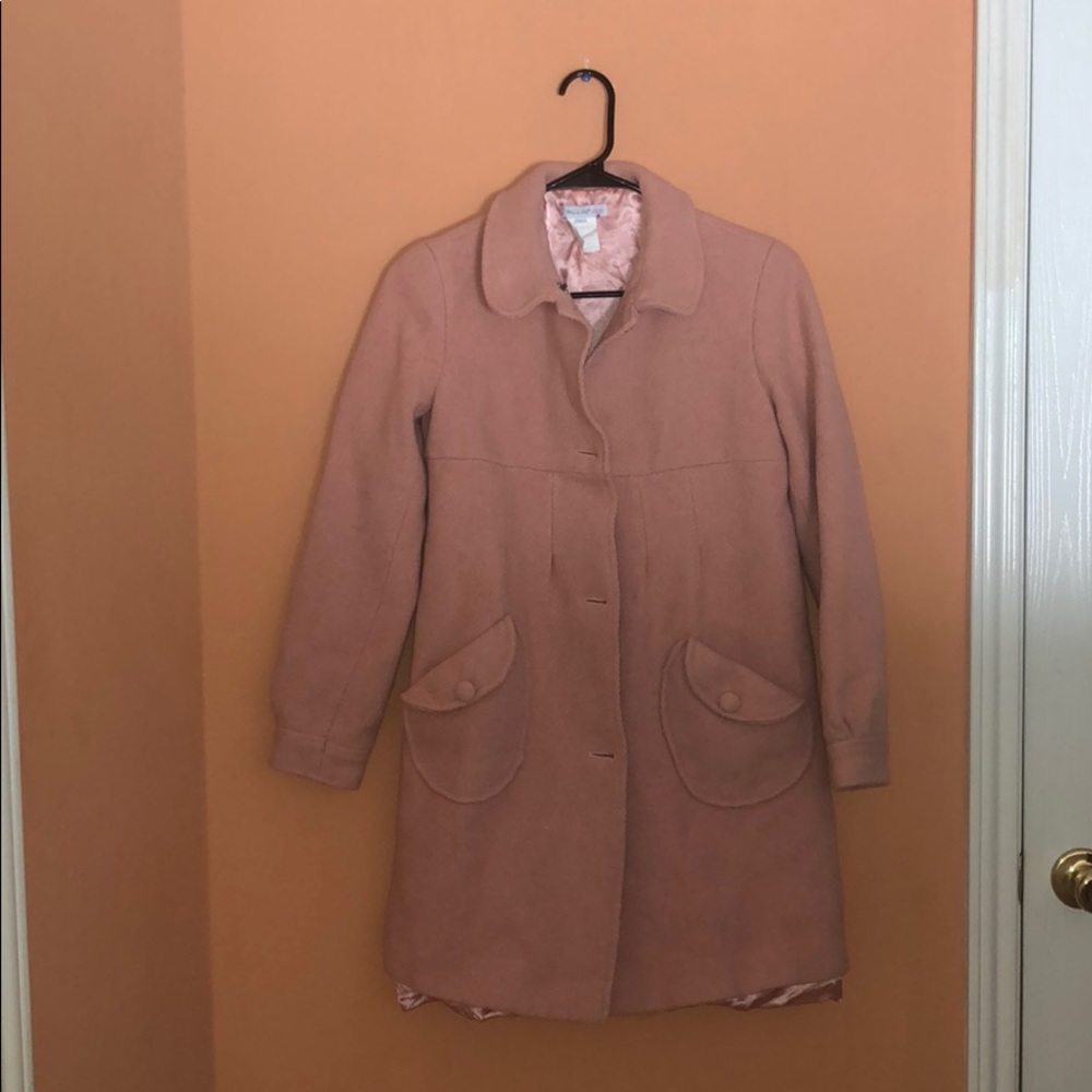 Paul & Joe Sister  pink wool peacoat